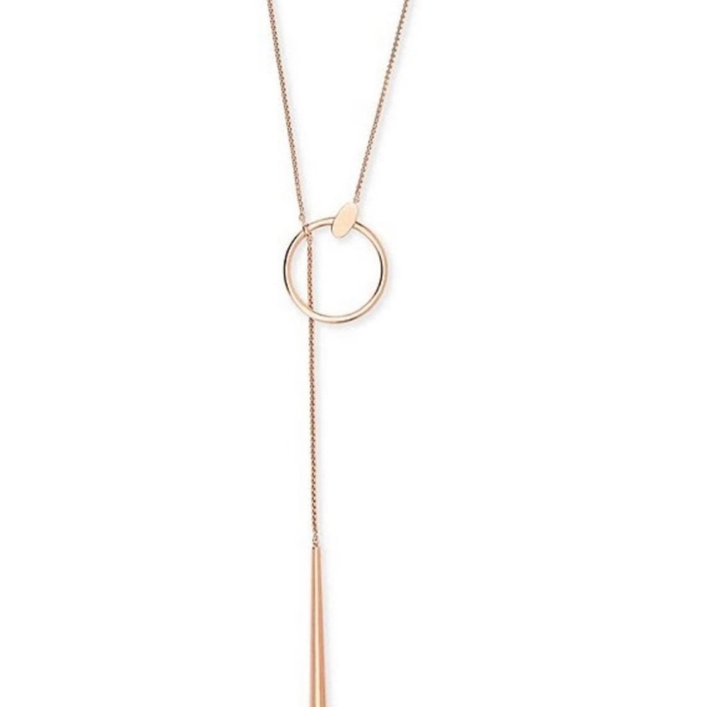Kendra Scott Tegan Pull-Through Necklace rose gold new w/out tags